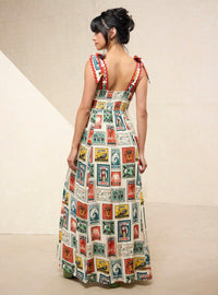 Vestido maxi de postales de Nightmare Before Christmas