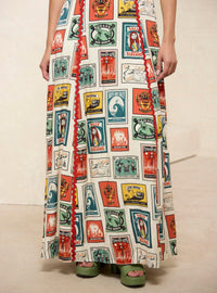 Vestido maxi de postales de Nightmare Before Christmas