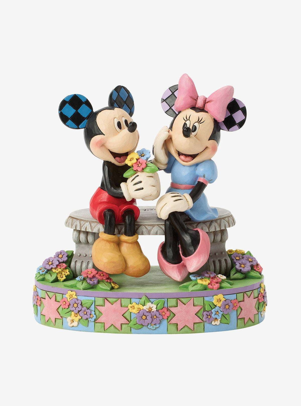 Figura Disney Jim Shore: Mickey y Minnie en una banca