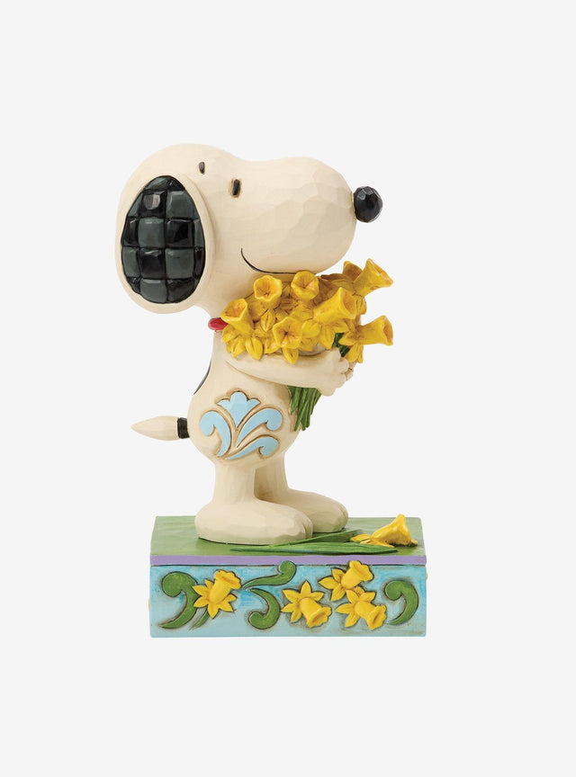 Figura de Snoopy con narcisos - Peanuts