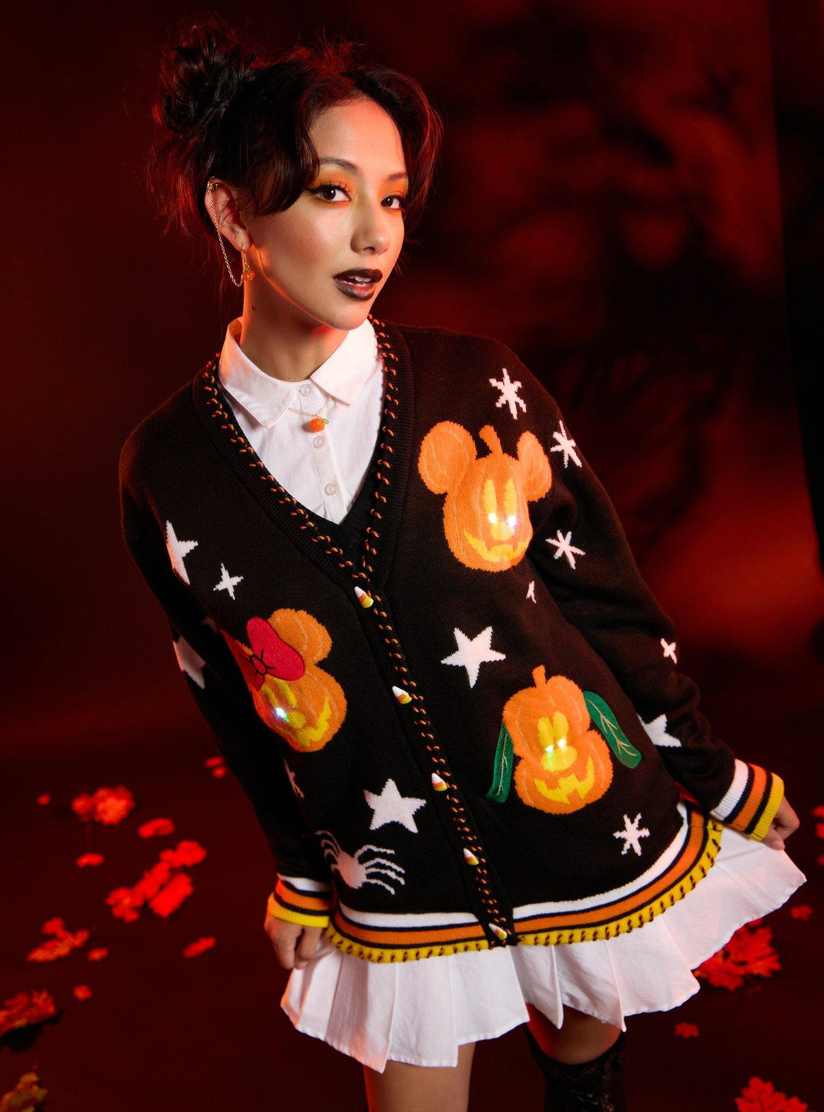 Chaleco Disney Halloween con calabazas luminosas