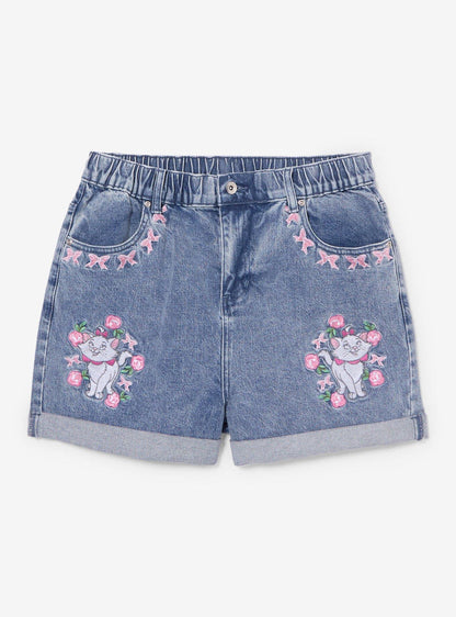 Short de tiro alto con flores de Marie – The Aristocats