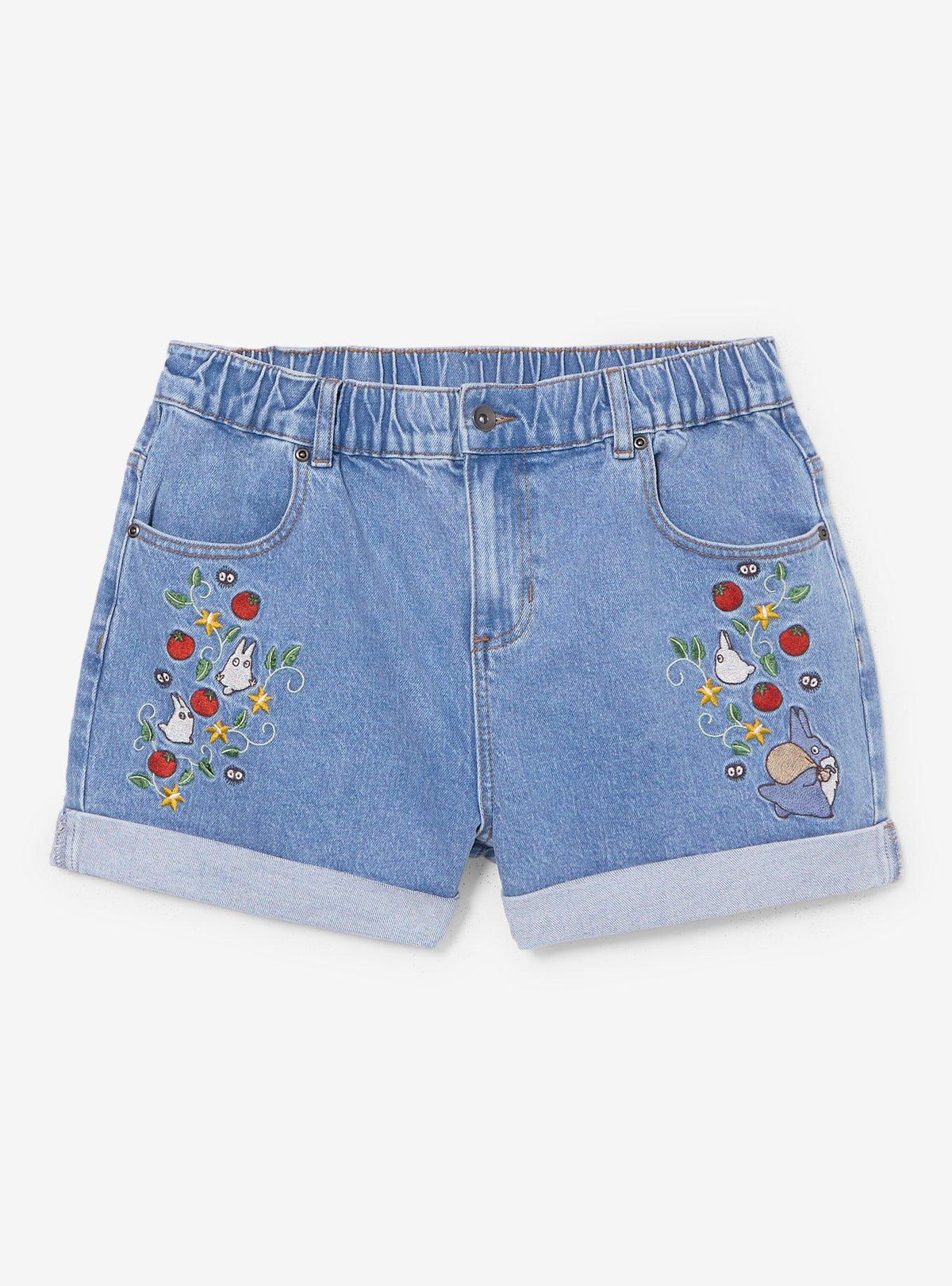 Short bordado tiro alto Mi vecino Totoro para mujer