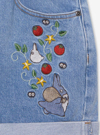 Short bordado tiro alto Mi vecino Totoro para mujer