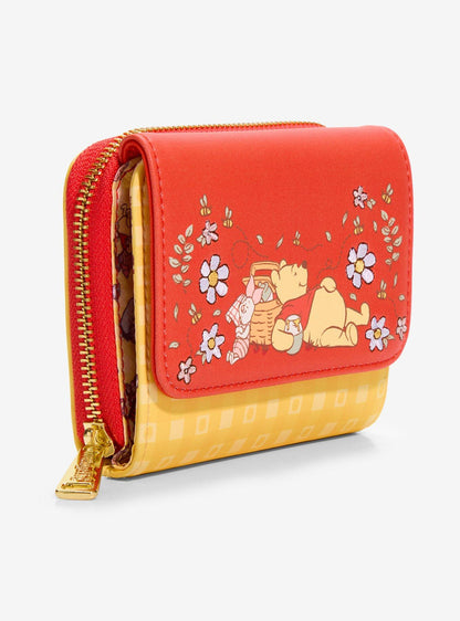 Billetera Disney Winnie the Pooh Floral a Cuadros