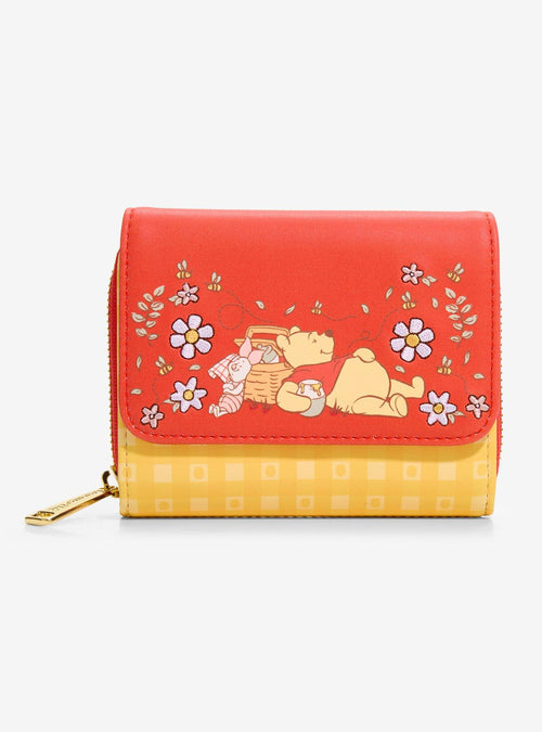 Billetera Disney Winnie the Pooh Floral a Cuadros