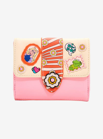Billetera con parches de Kermit & Miss Piggy