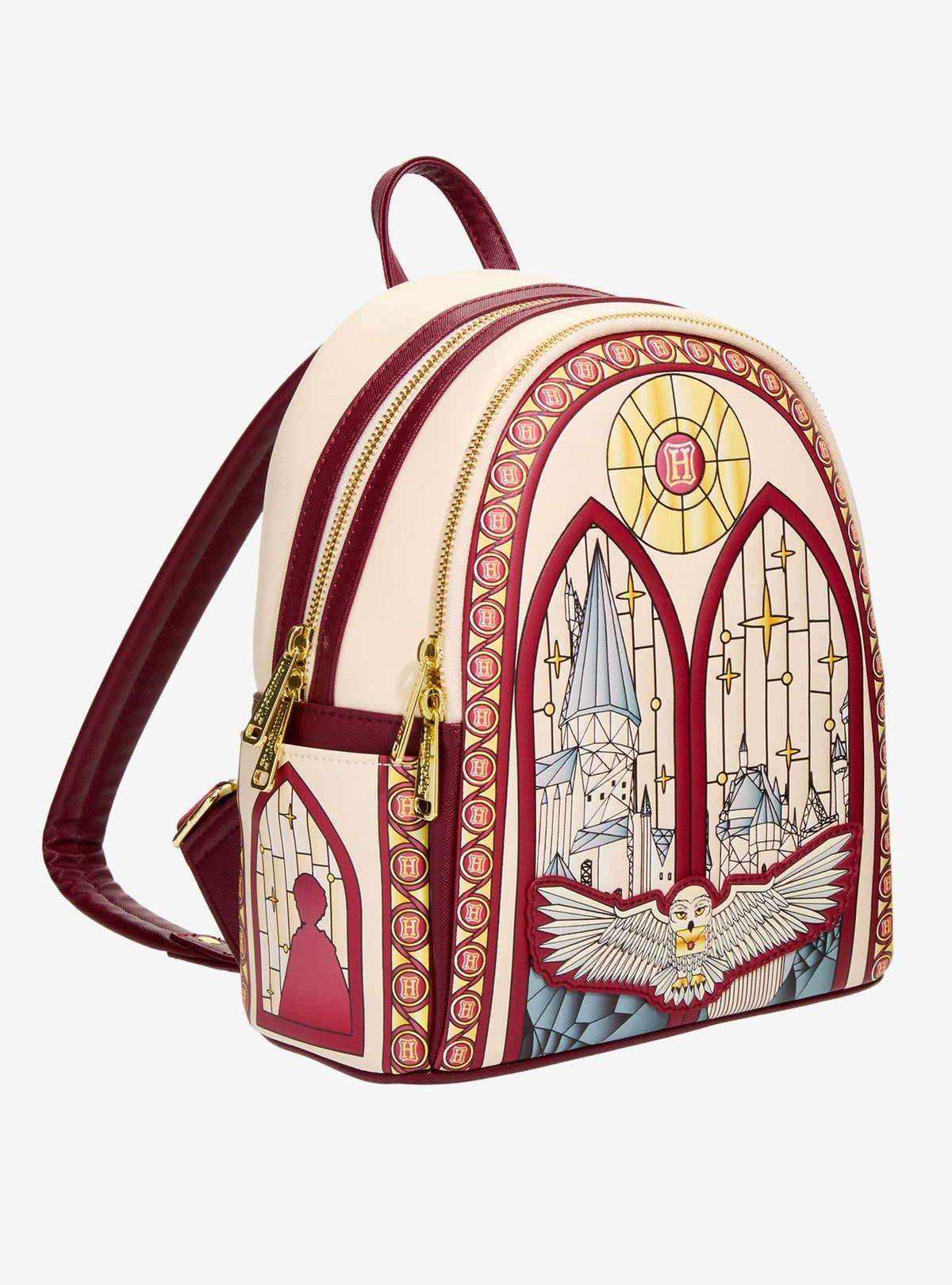 Mochila mini Harry Potter con Hedwig y vitral