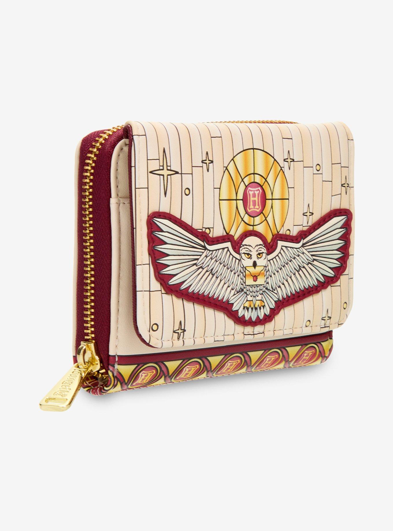 Billetera Harry Potter Hedwig con diseño de vitral