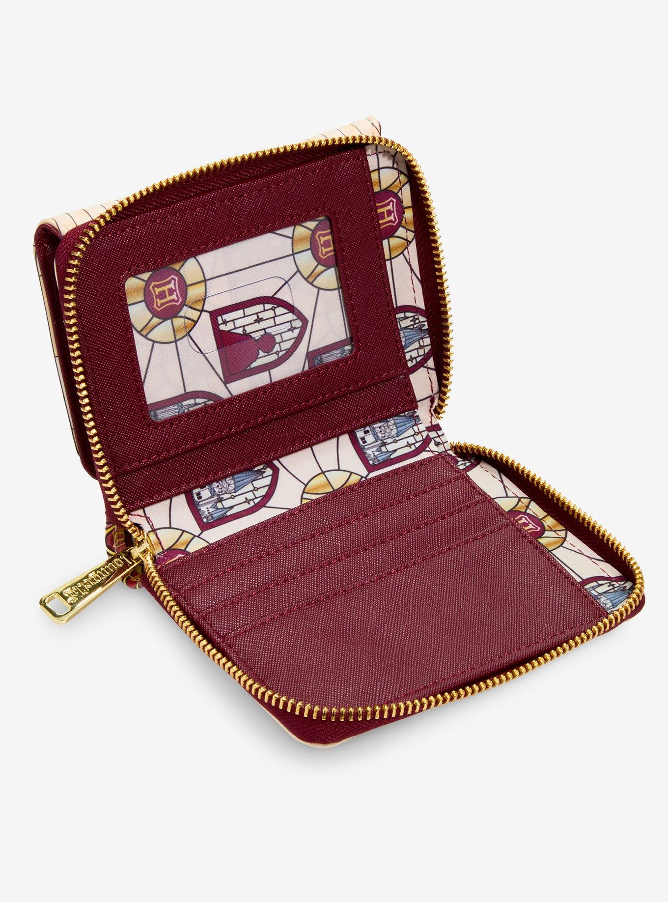 Billetera Harry Potter Hedwig con diseño de vitral