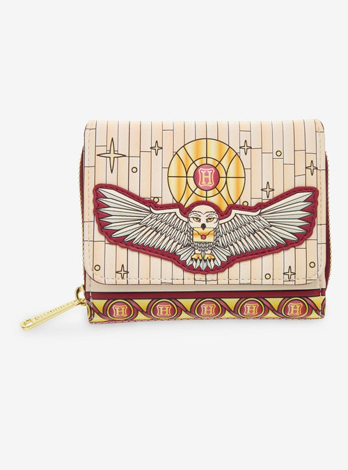 Billetera Harry Potter Hedwig con diseño de vitral