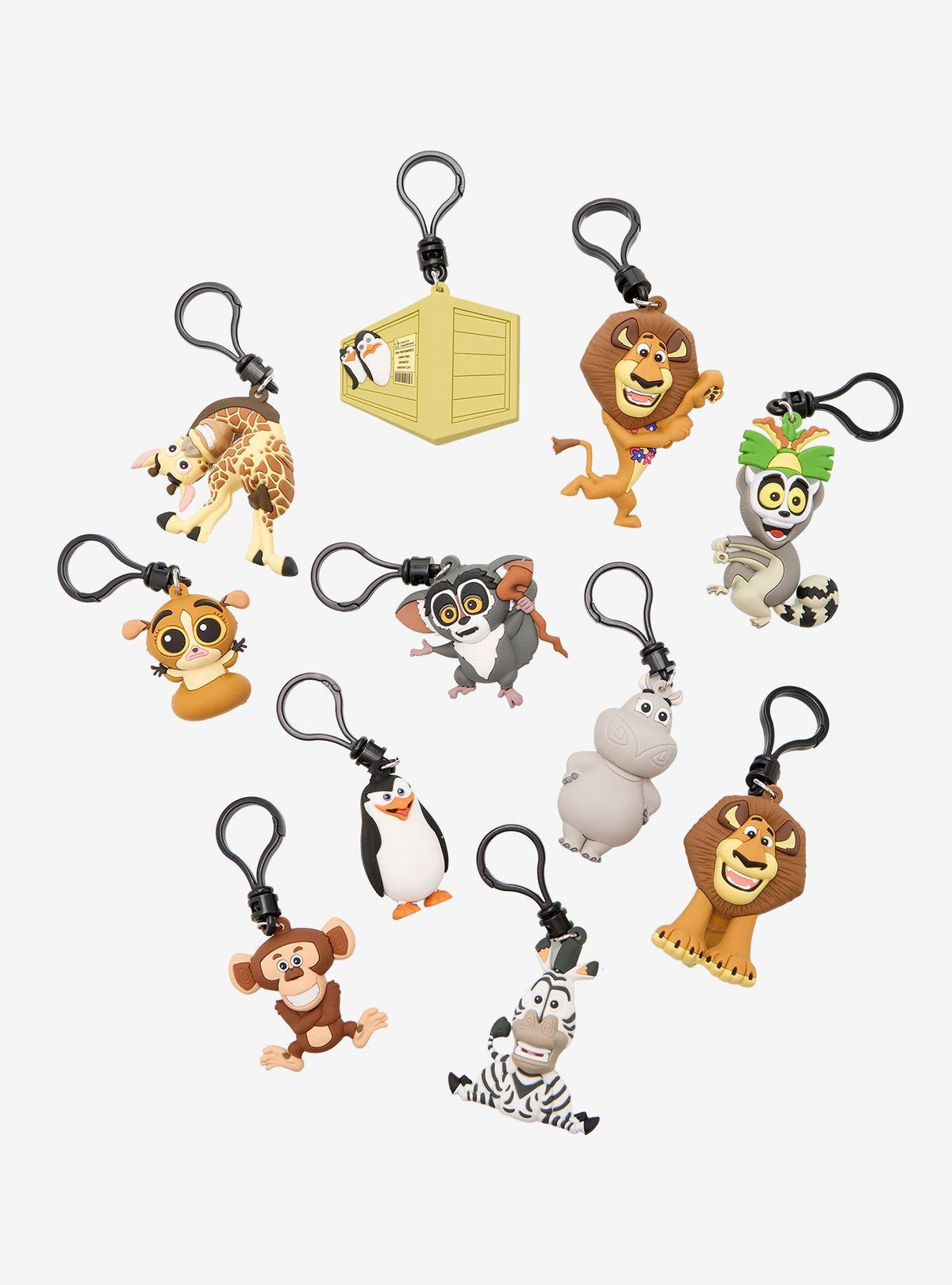 Figura sorpresa con clip para bolso de Madagascar