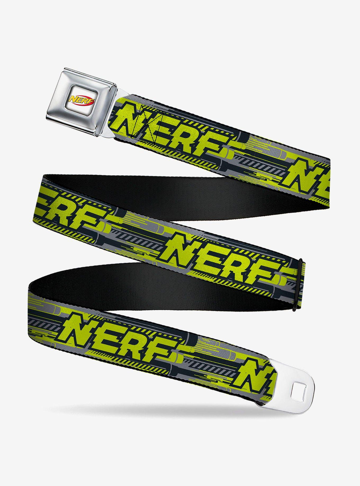 Cinturón Nerf con logo glitch y hebilla