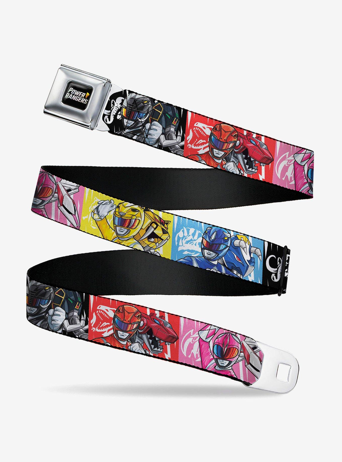 Cinturón tipo cinturón de seguridad Mighty Morphin Power Rangers