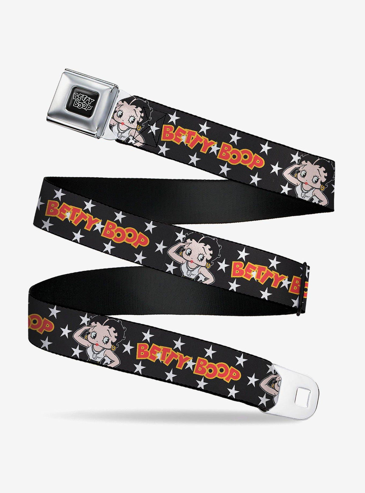 Cinturón Betty Boop con hebilla tipo cinturón de seguridad