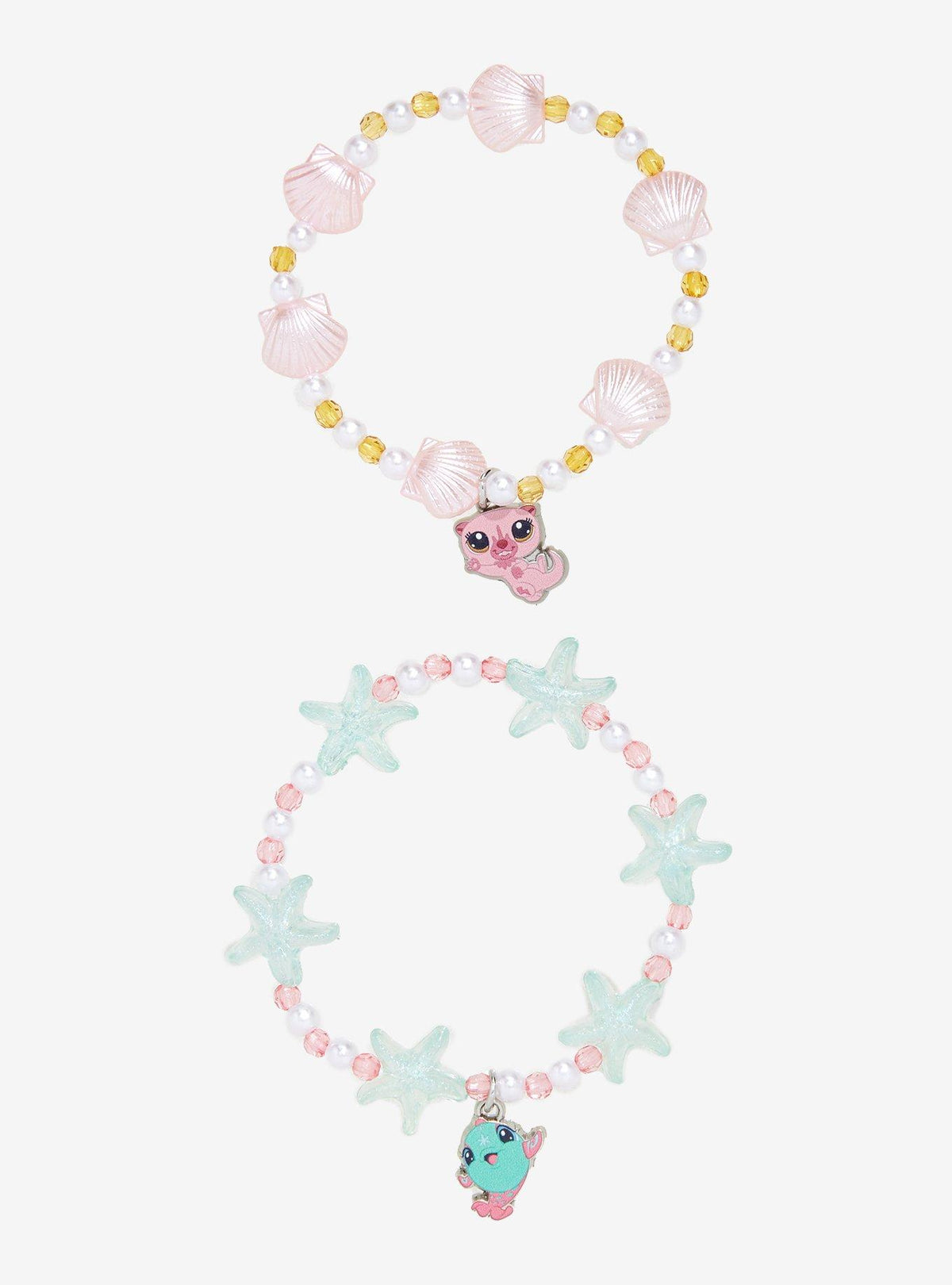 Set de pulseras de cuentas Littlest Pet Shop: nutria y delfín