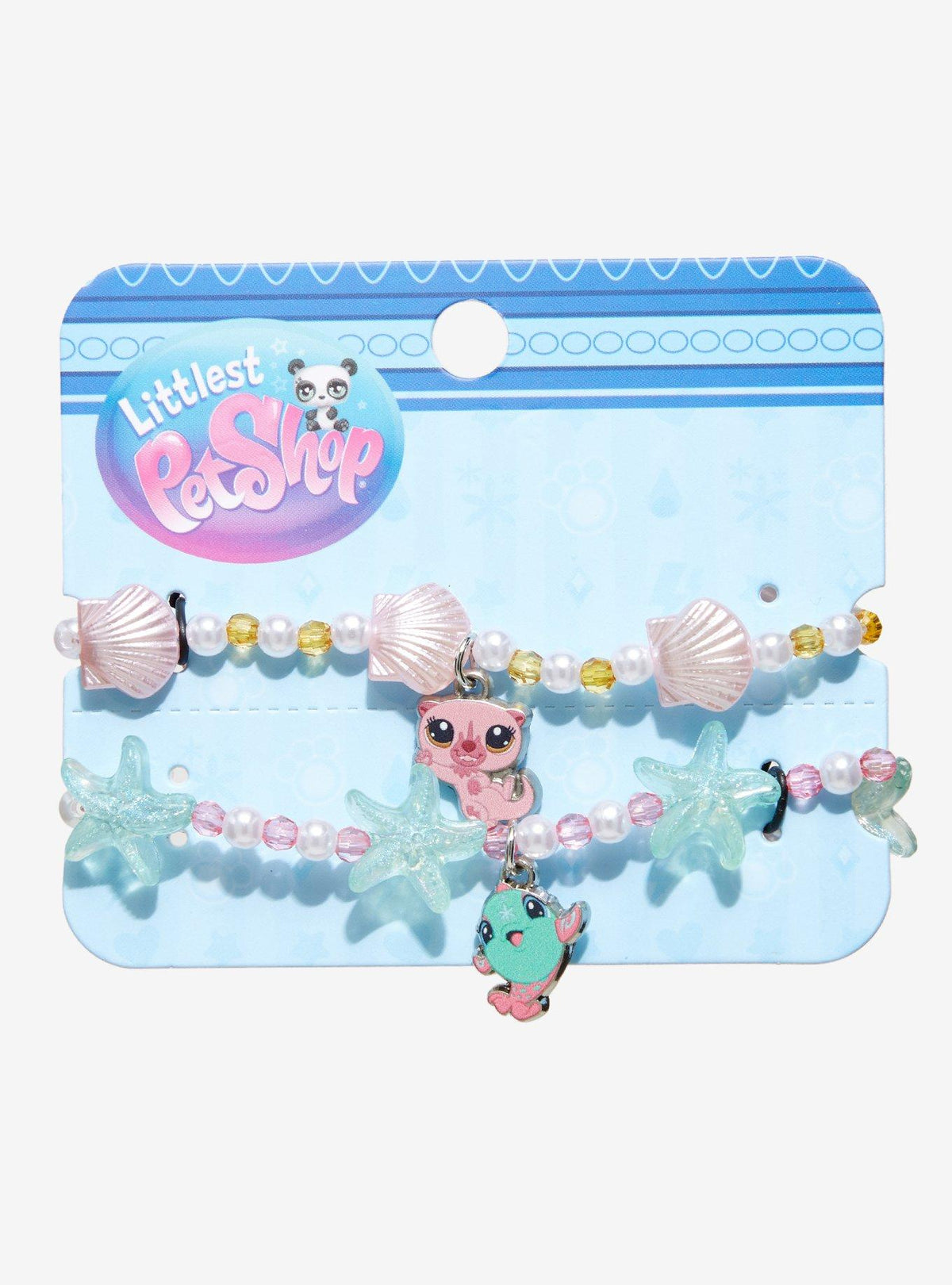 Set de pulseras de cuentas Littlest Pet Shop: nutria y delfín