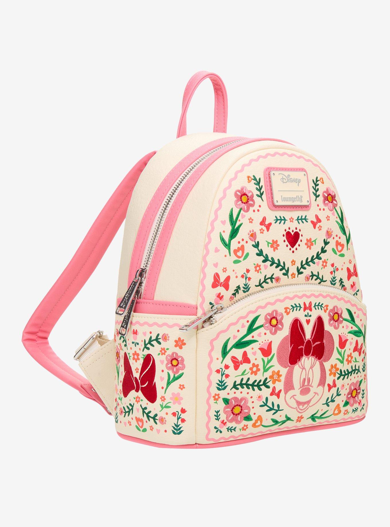 Mochila mini bordada floral de Minnie Mouse