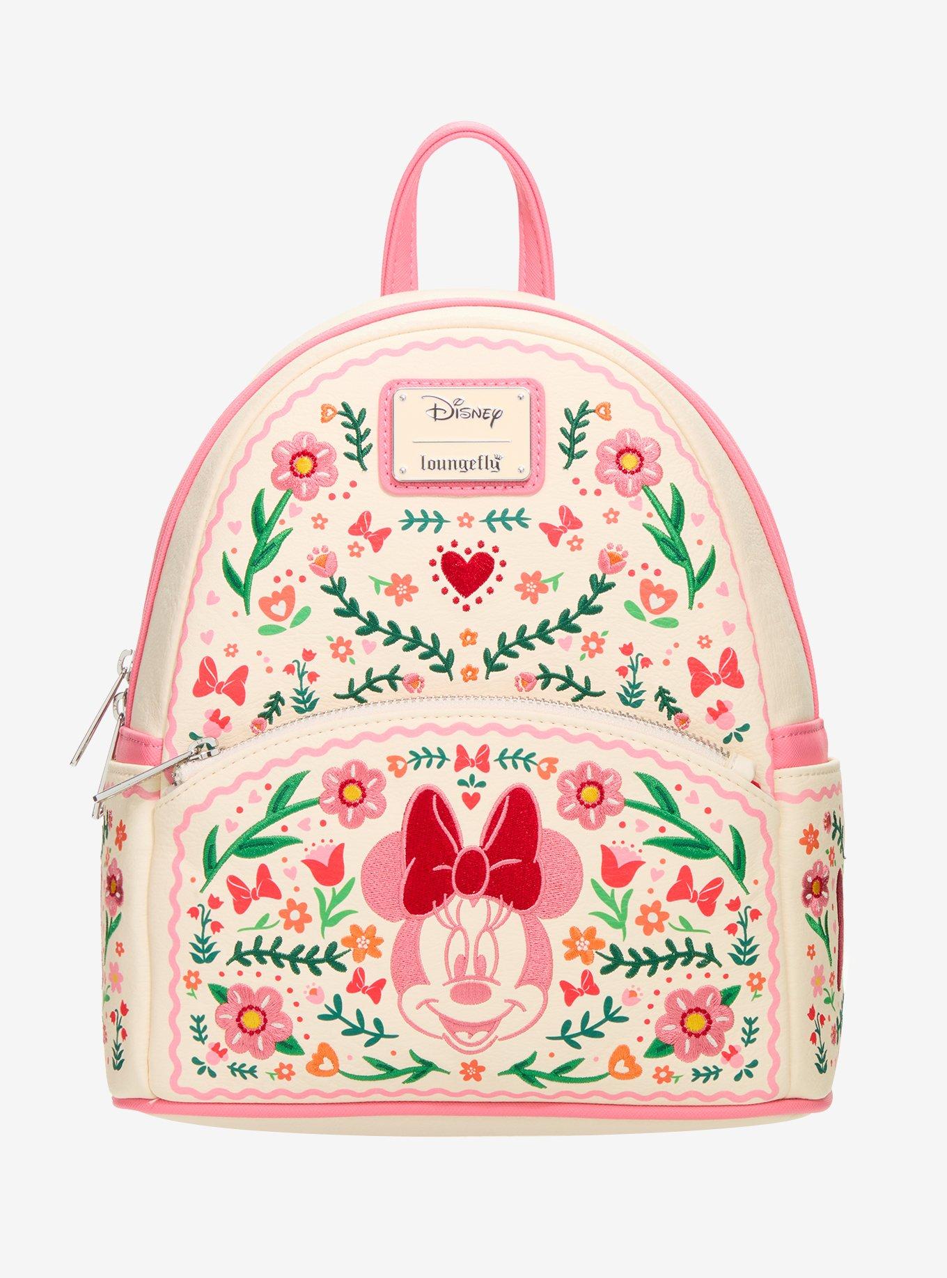 Mochila mini bordada floral de Minnie Mouse