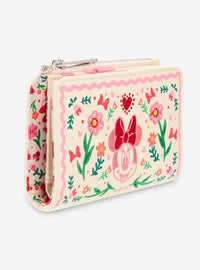 Billetera bordada floral de Minnie Mouse