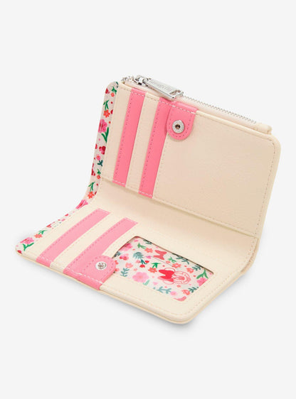 Billetera bordada floral de Minnie Mouse