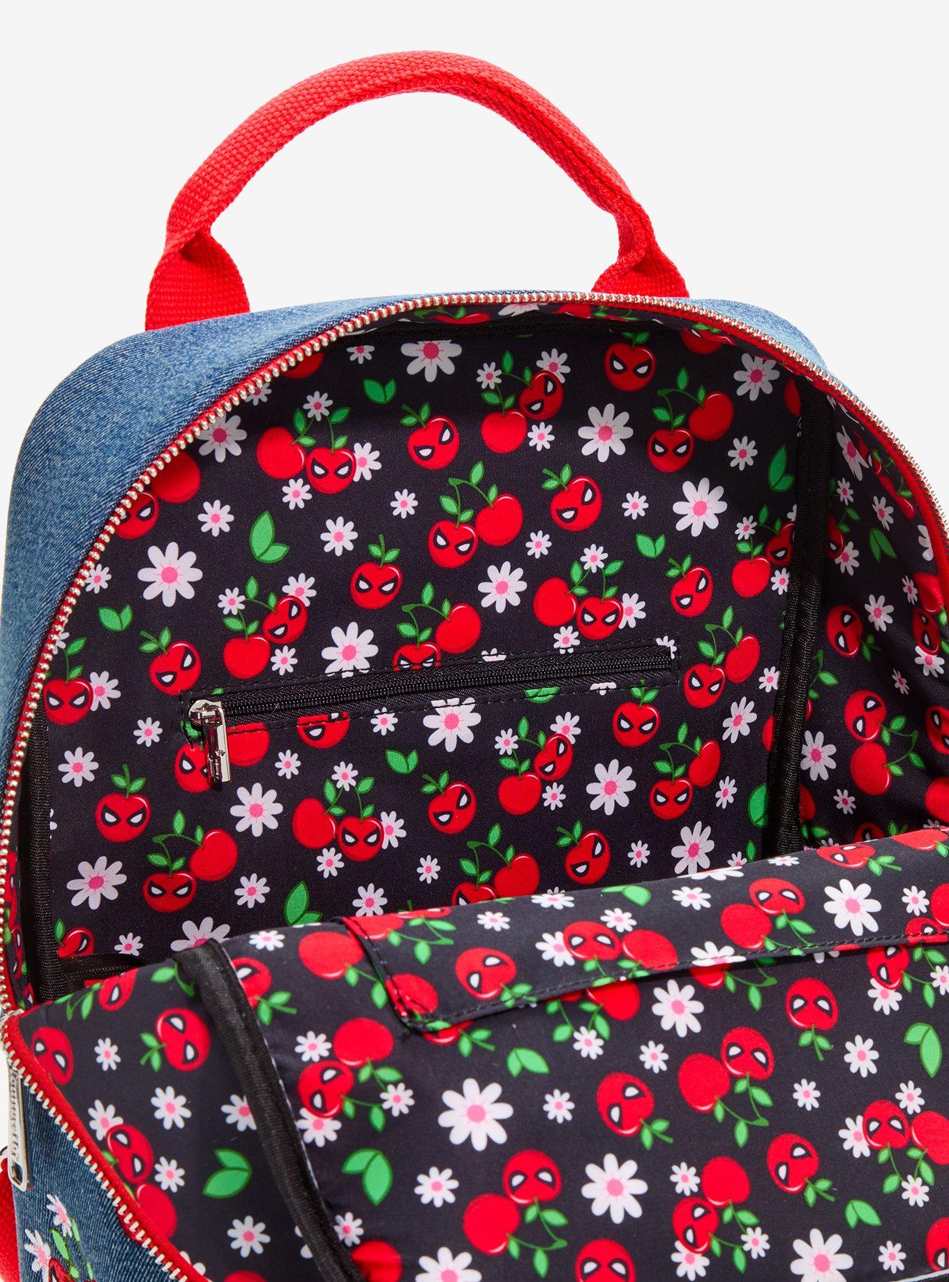 Mochila mini Marvel Spider-Man de denim con cerezas