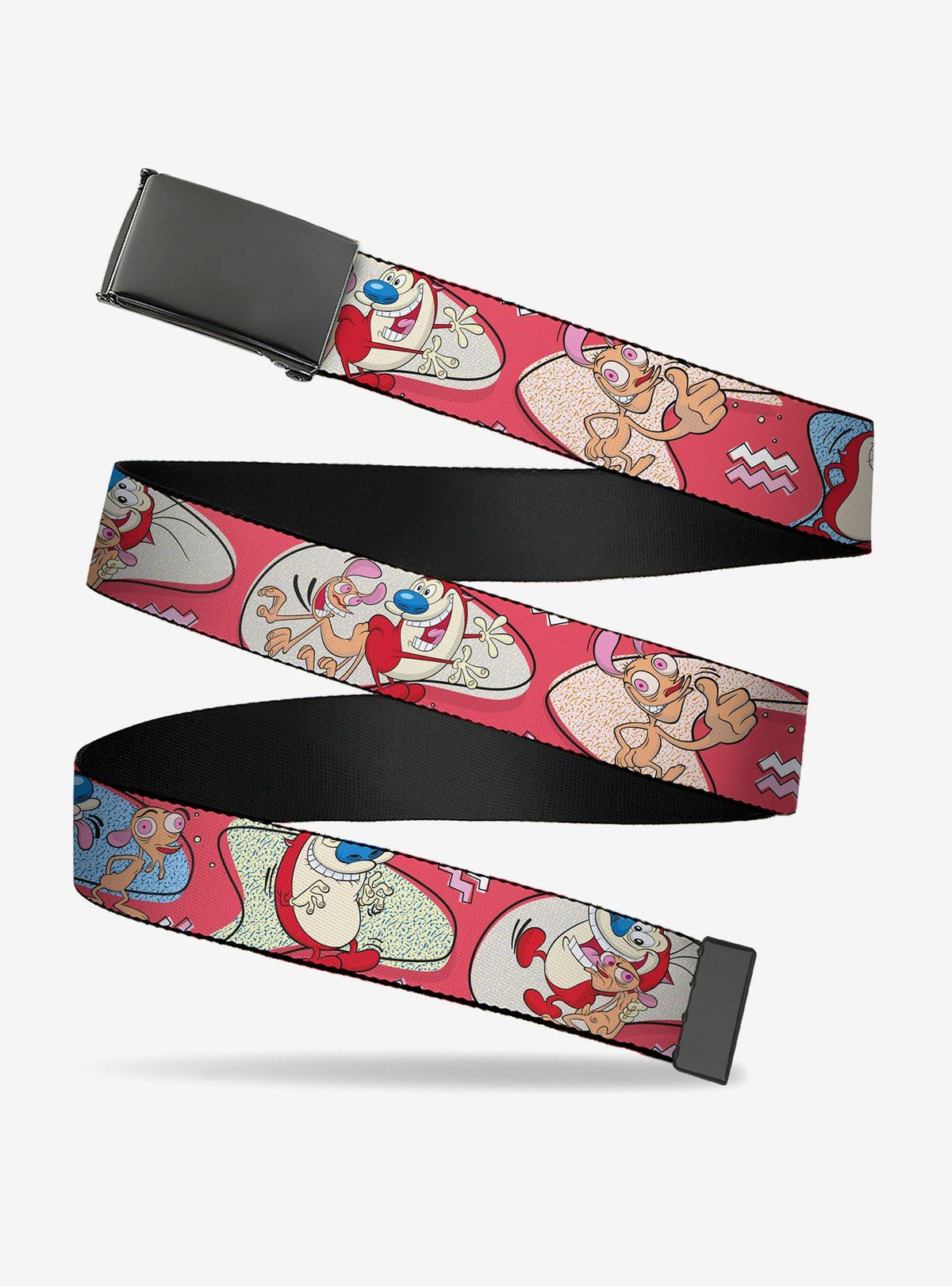 Cinturón de Ren & Stimpy con hebilla metálica