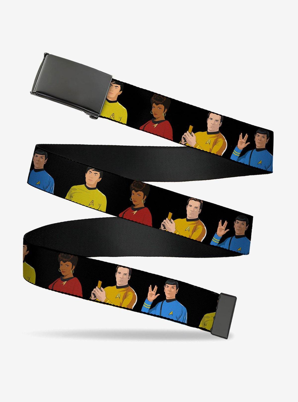 Cinturón Star Trek: grupo de cuatro tripulantes