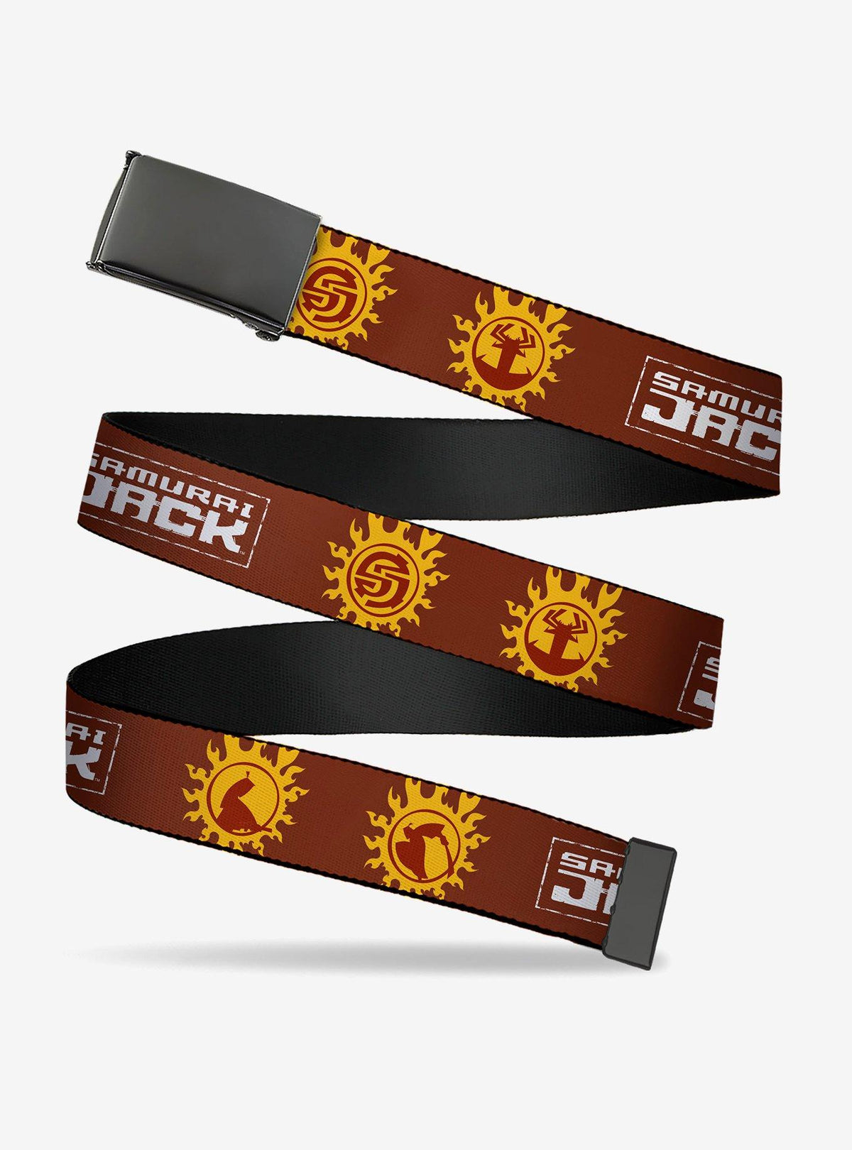 Cinturón Samurai Jack con logo e íconos