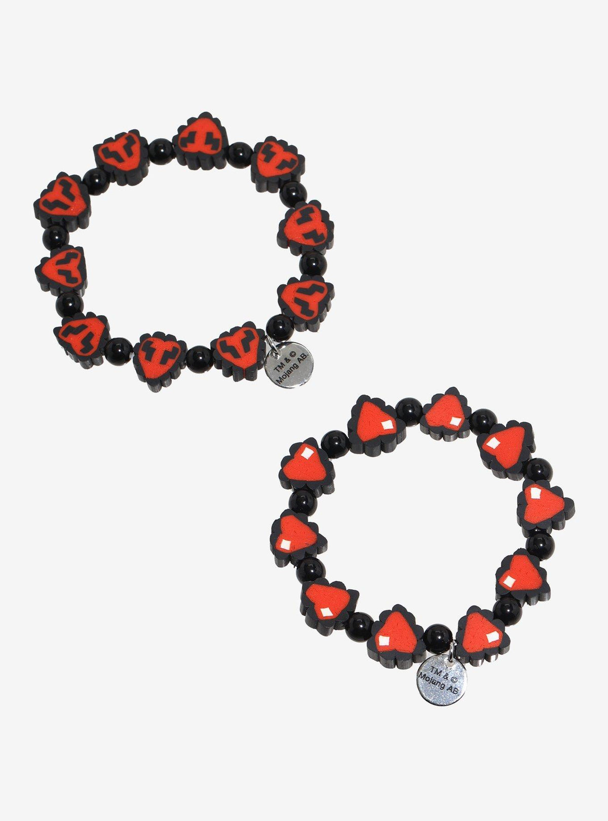 Set de 2 pulseras de corazones Minecraft