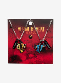 Set de collares Mortal Kombat: Scorpion y Sub-Zero
