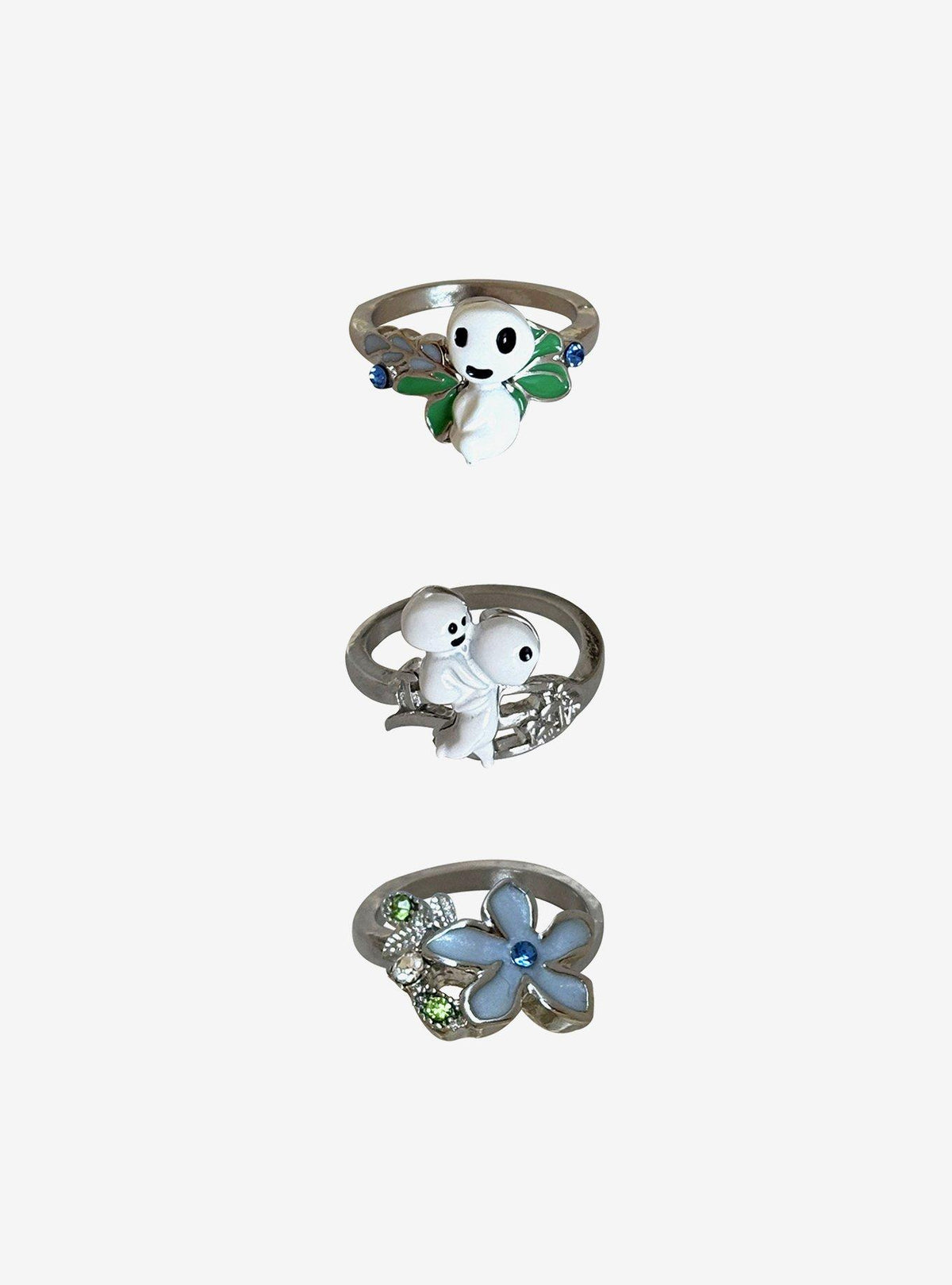 Set de 3 anillos Kodama de Princess Mononoke