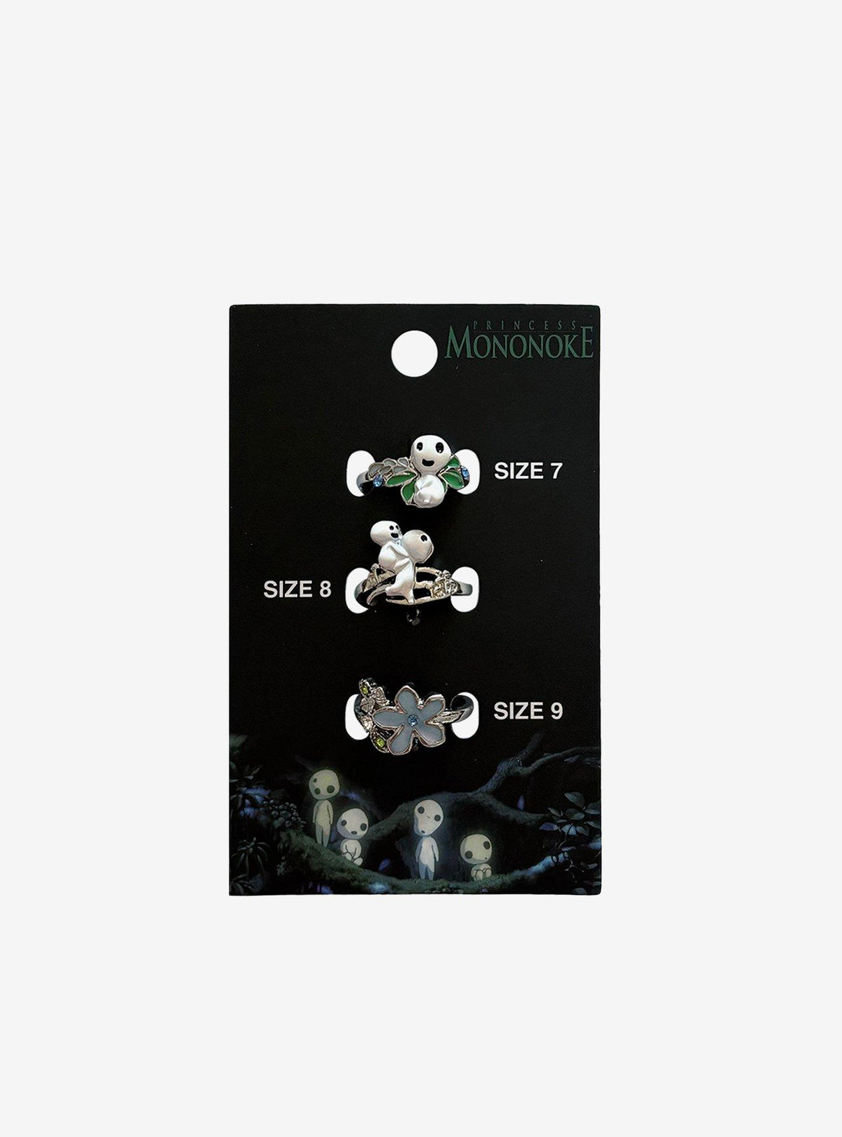 Set de 3 anillos Kodama de Princess Mononoke