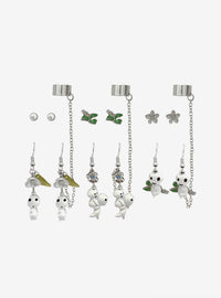 Set de aros cuff de flores de La princesa Mononoke