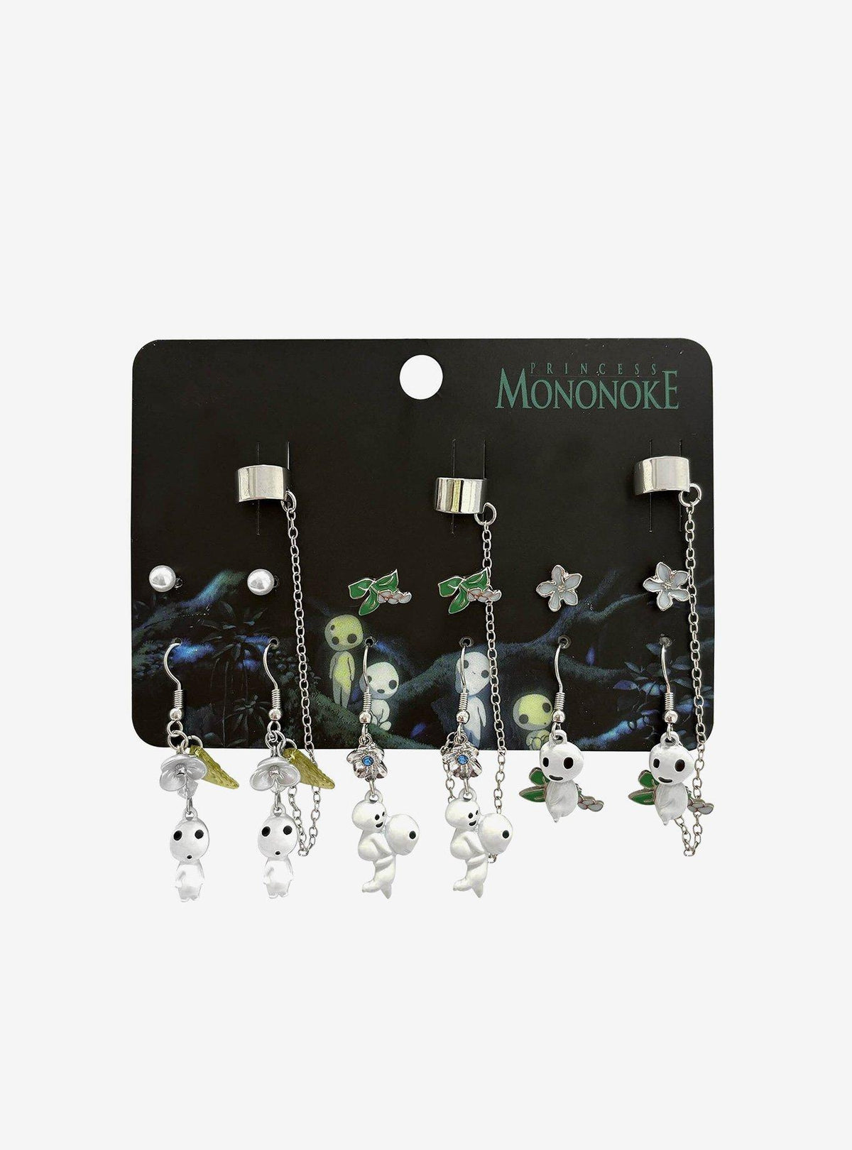 Set de aros cuff de flores de La princesa Mononoke