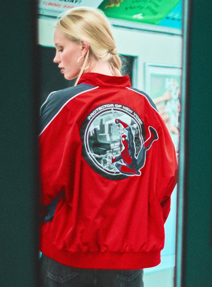 Chaqueta cortaviento de bloques de color Spider-Man