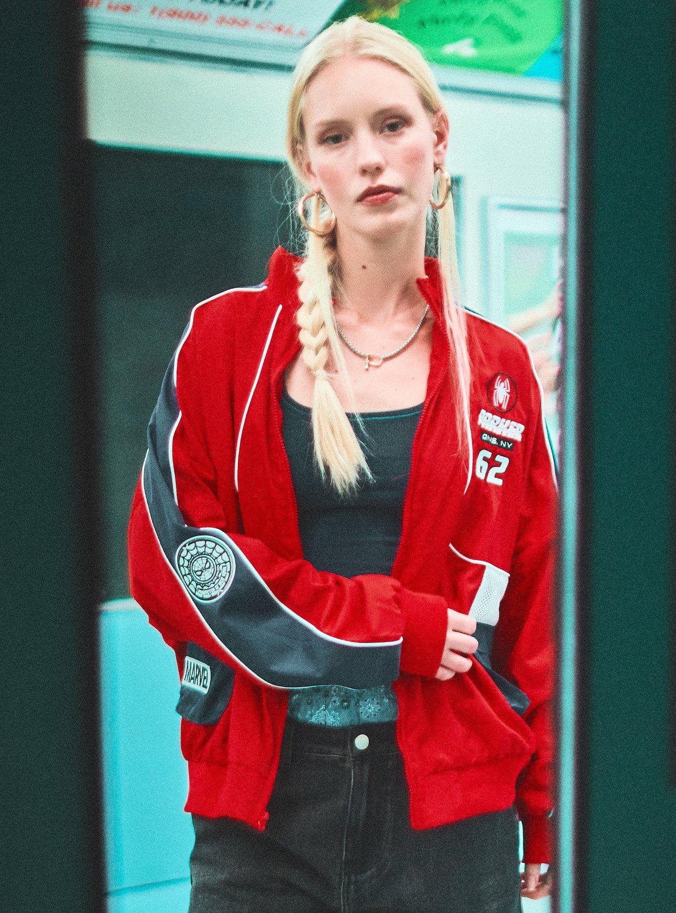 Chaqueta cortaviento de bloques de color Spider-Man