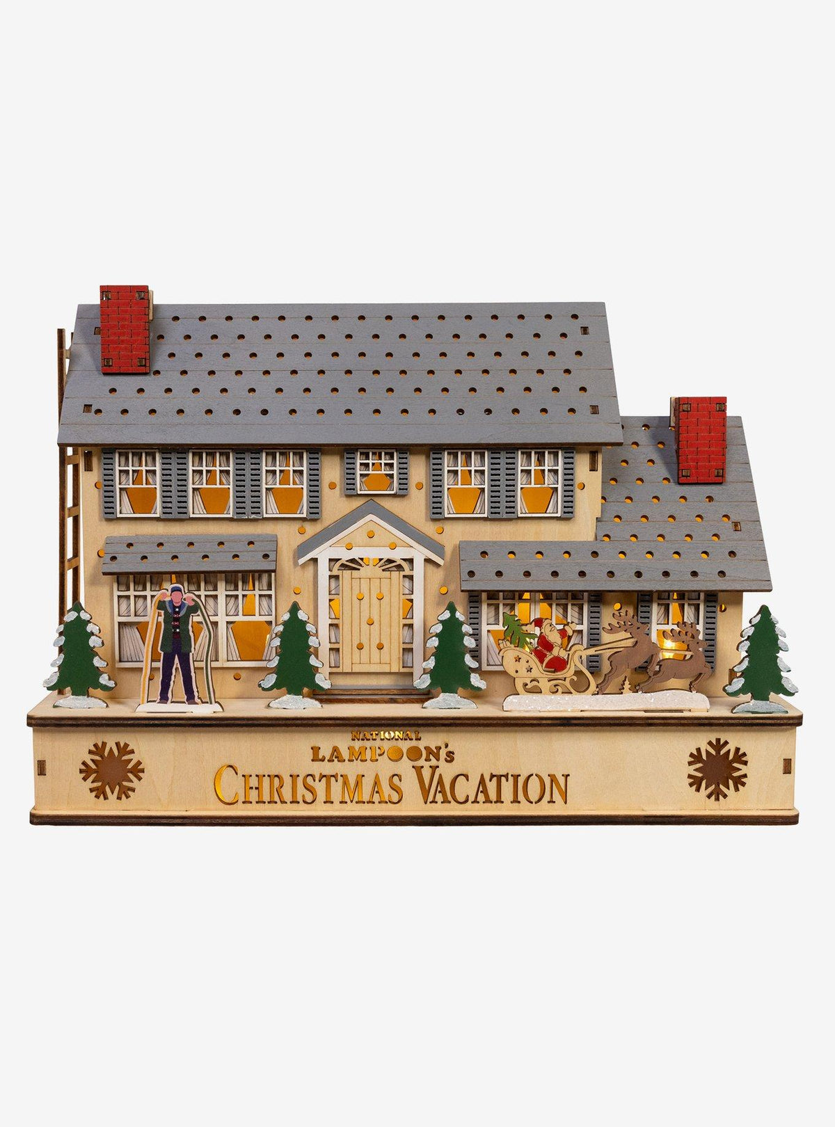Casa iluminada a pilas de Christmas Vacation