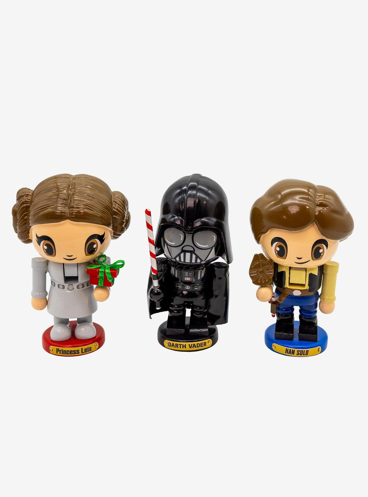 Set de 3 cascanueces Star Wars: Han Solo, Leia y Darth Vader