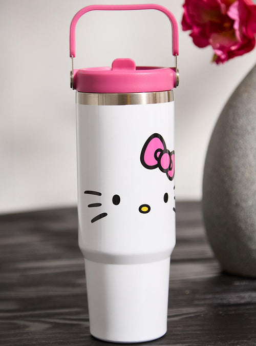 Vaso de viaje con bombilla Hello Kitty