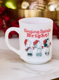 Taza de vidrio opalino Peanuts Singing Spirits Bright