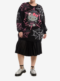 Chaleco plus size de Hello Kitty con disfraz de esqueleto