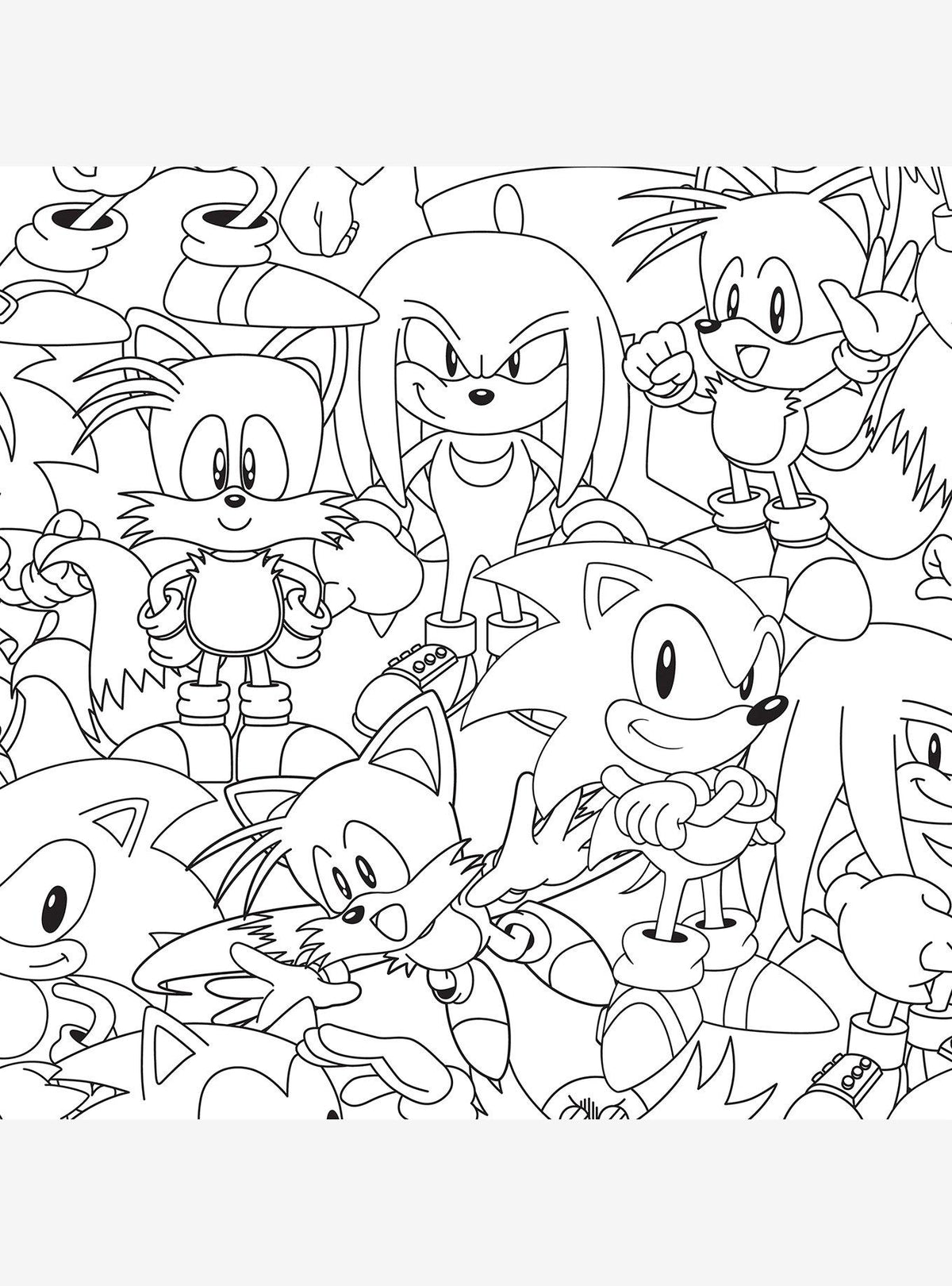 Papel mural Sonic the Hedgehog de líneas