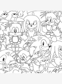 Papel mural Sonic the Hedgehog de líneas