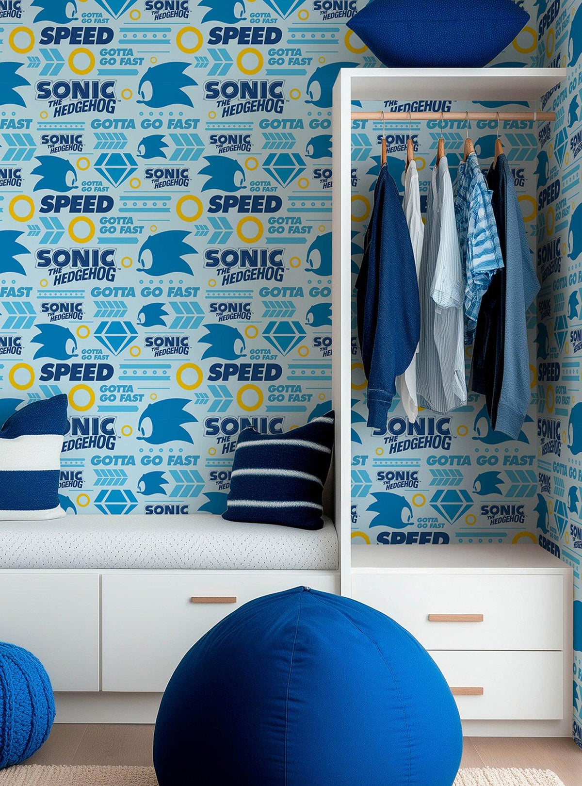 Papel mural autoadhesivo Sonic the Hedgehog