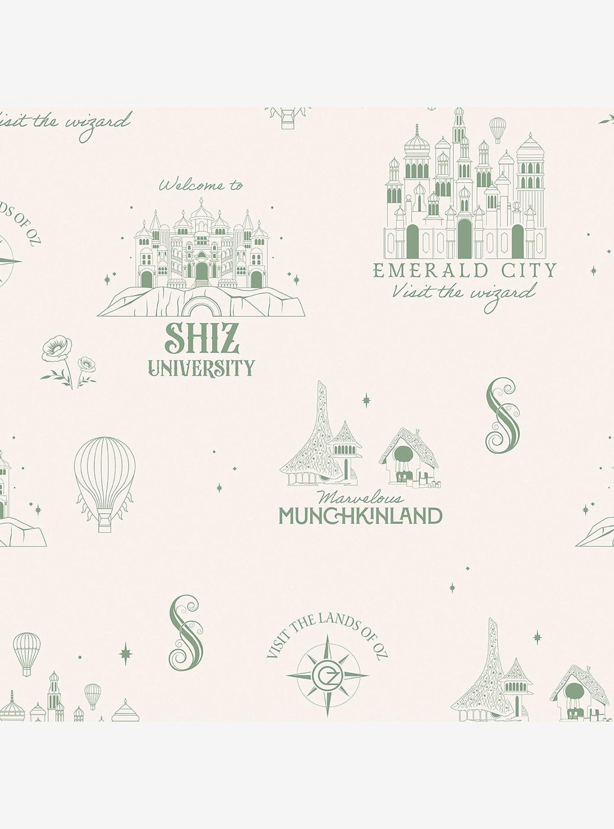 Wicked: Papel mural autoadhesivo de la Tierra de Oz