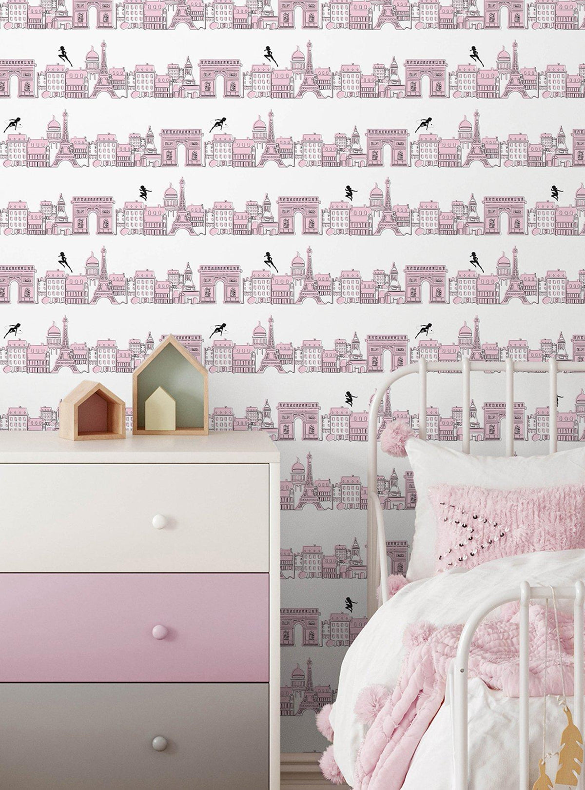 Papel mural autoadhesivo Miraculous: París rosado