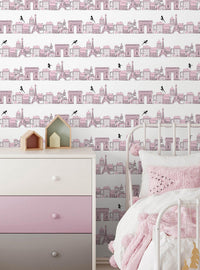 Papel mural autoadhesivo Miraculous: París rosado