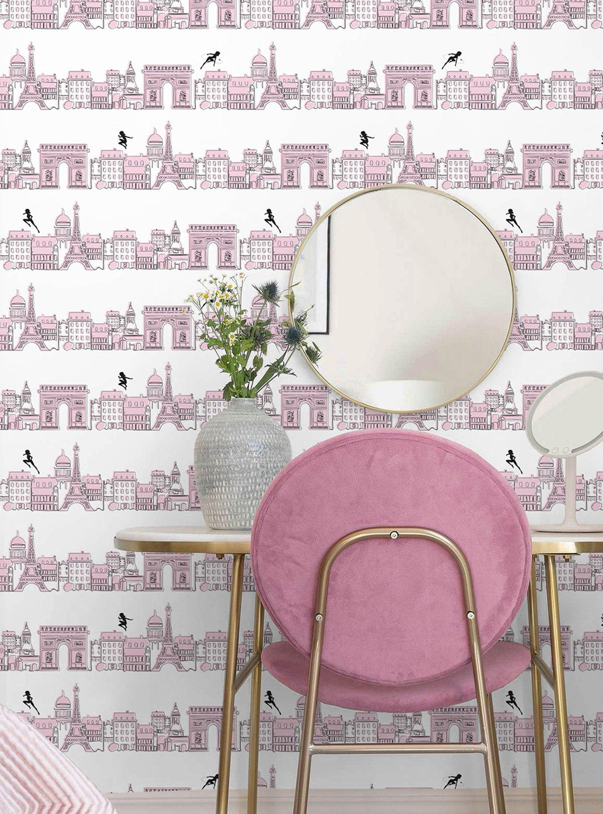Papel mural autoadhesivo Miraculous: París rosado