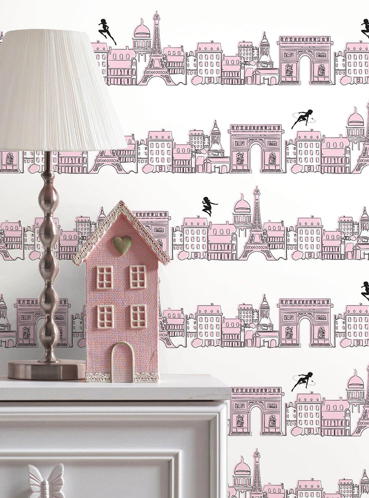 Papel mural autoadhesivo Miraculous: París rosado